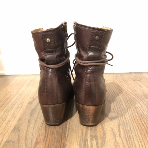 Frye Courtney Lace Up Leather Boots Brown Size 8 Taylor Swift Inspired - Picture 3 of 8